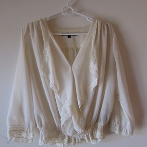 Classy cream vintage blouse